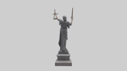 The Justice of War memorial statue model 3D model