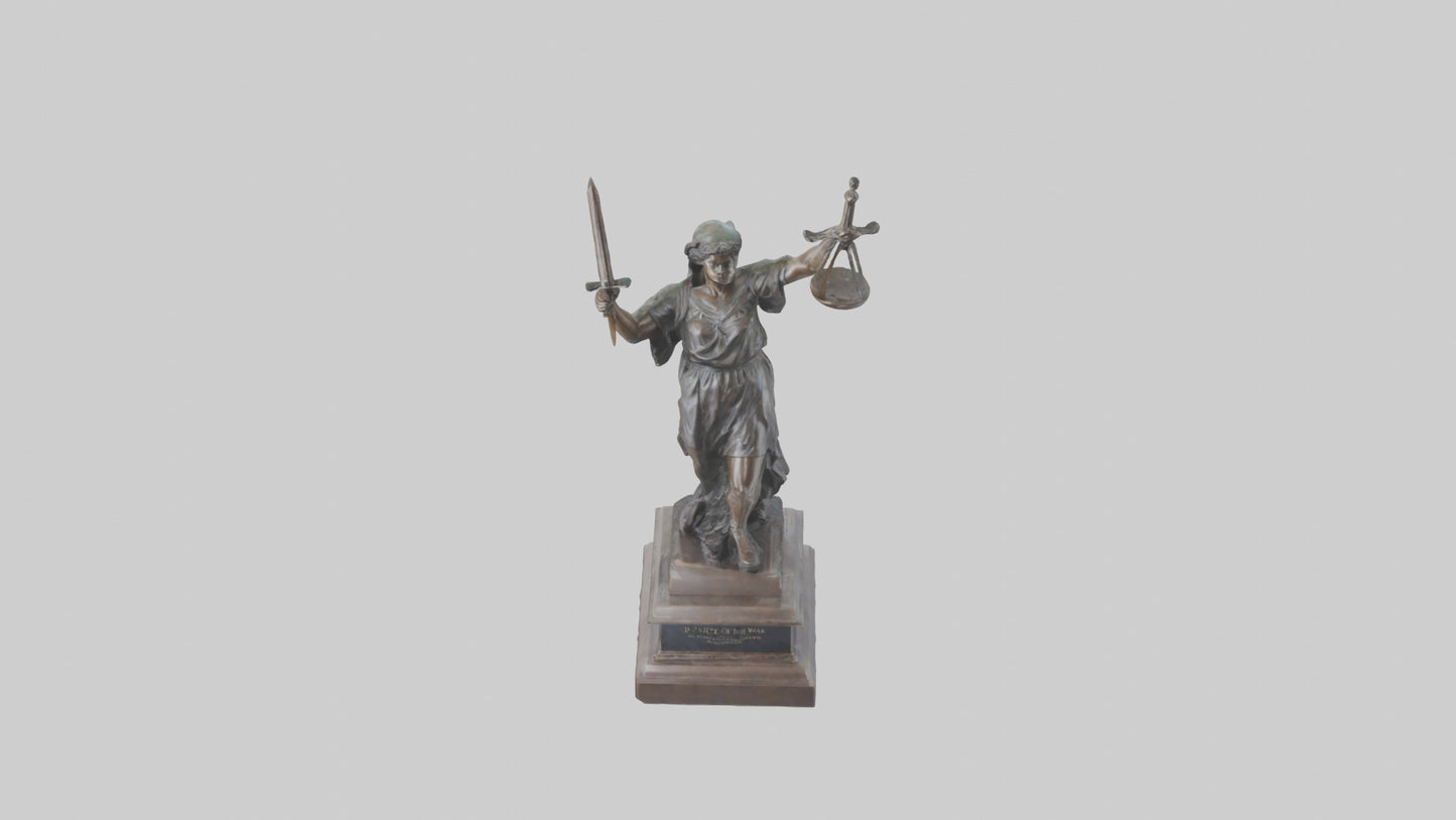 The Justice of War memorial statue model 3D model