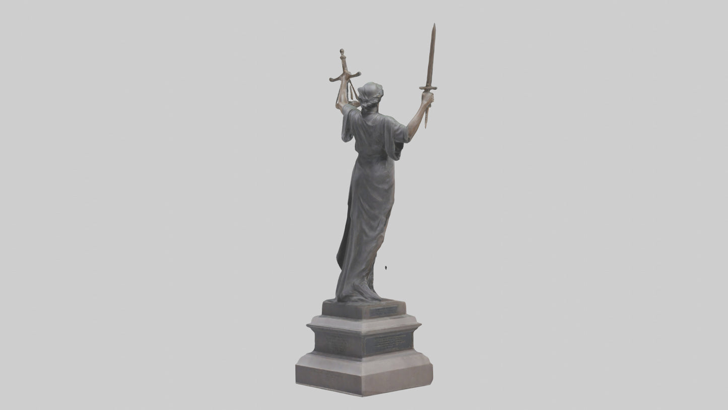 The Justice of War memorial statue model 3D model