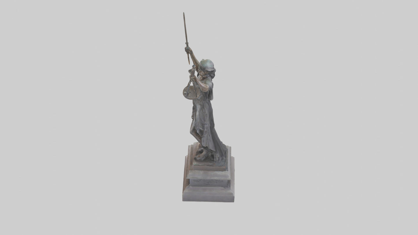 The Justice of War memorial statue model 3D model