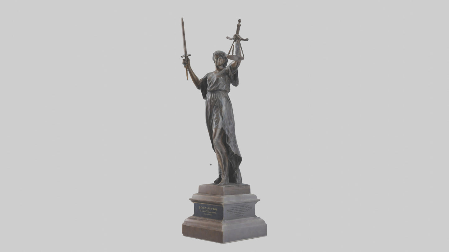 The Justice of War memorial statue model 3D model