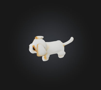 3D model toy dog VR / AR / low-poly