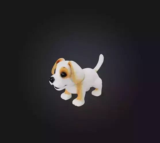 3D model toy dog VR / AR / low-poly
