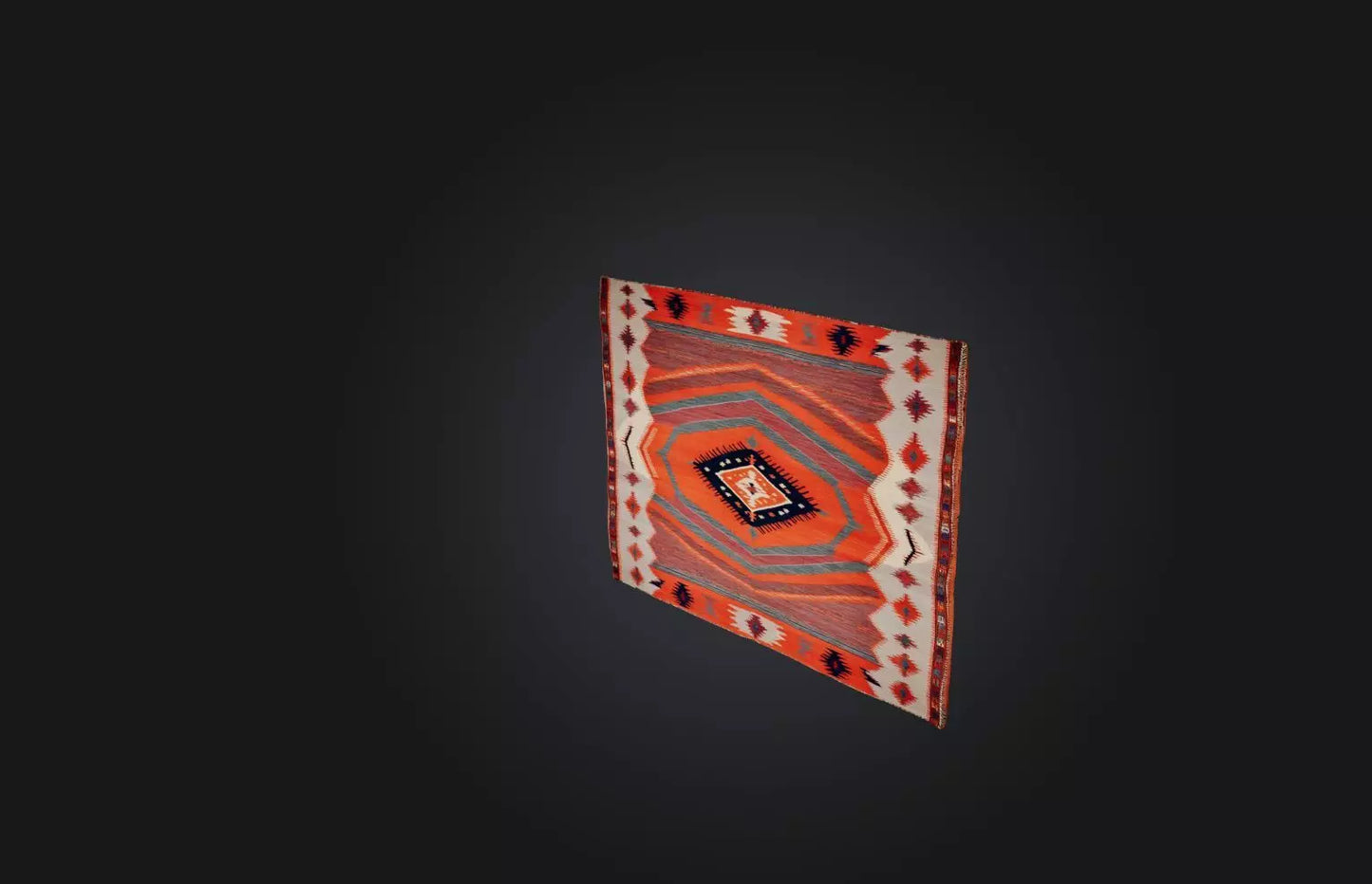 3D model Traditional Handwoven Rug VR / AR / low-poly