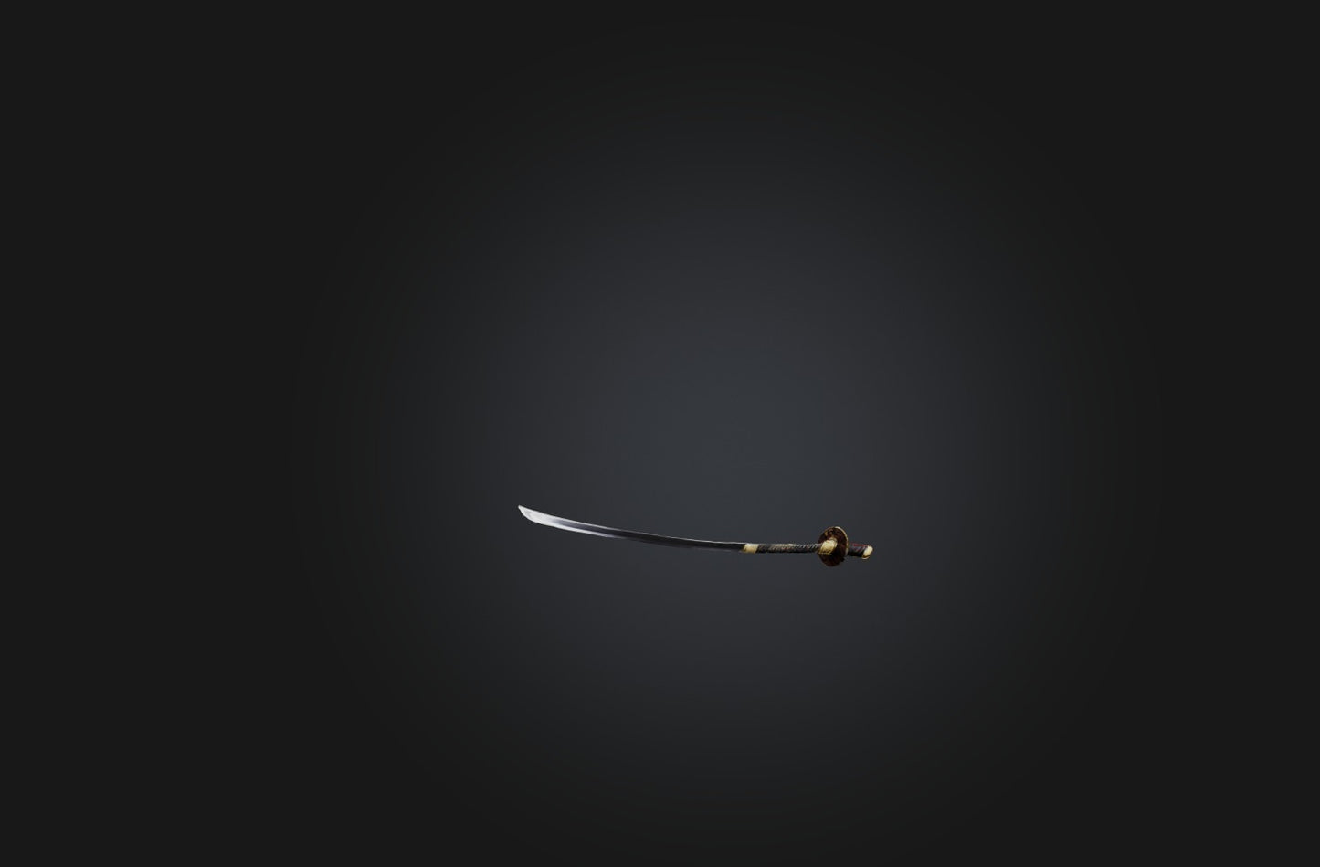 3D model Traditional Samurai Sword VR / AR / low-poly