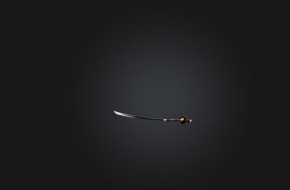 3D model Traditional Samurai Sword VR / AR / low-poly