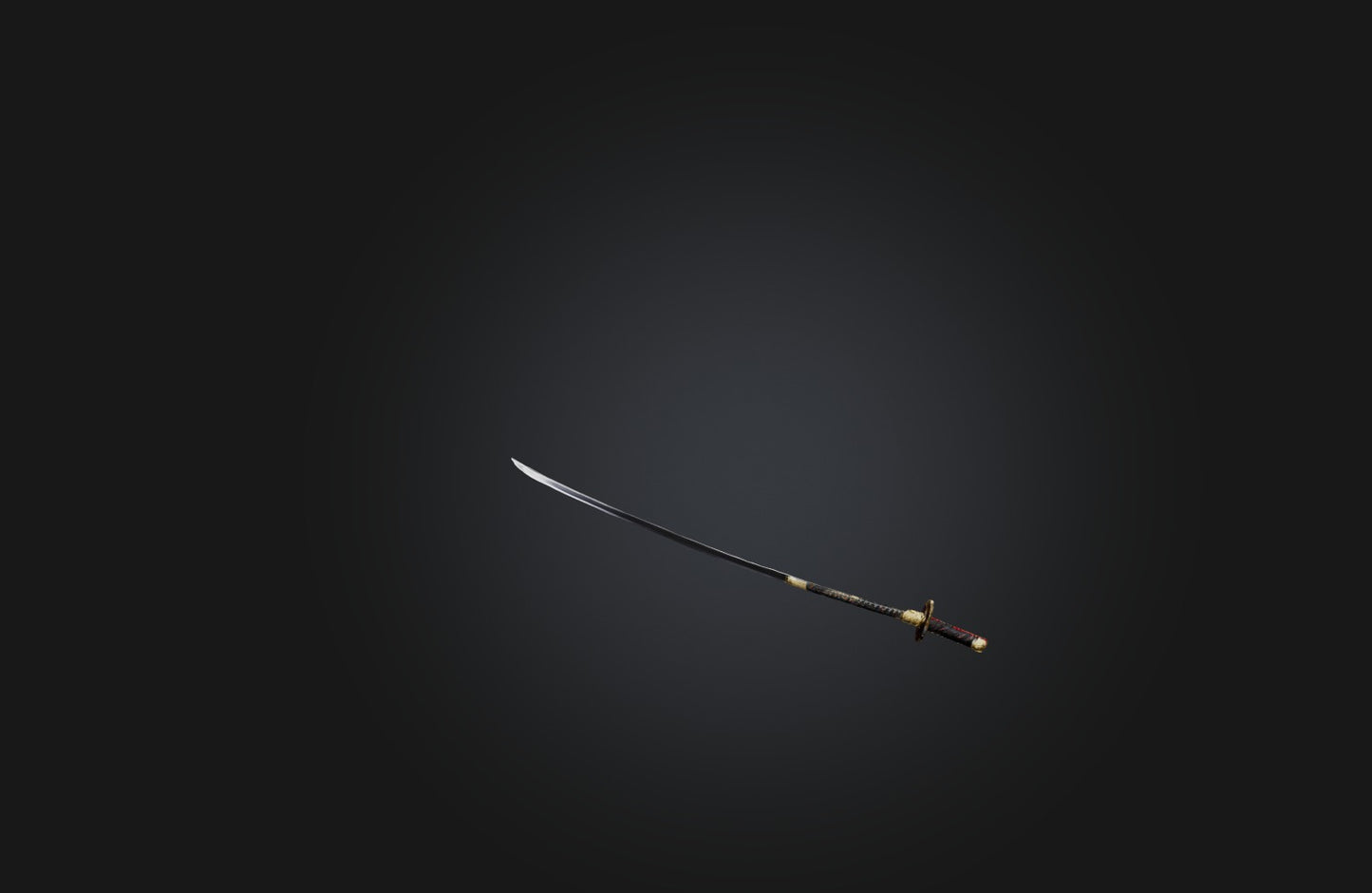 3D model Traditional Samurai Sword VR / AR / low-poly