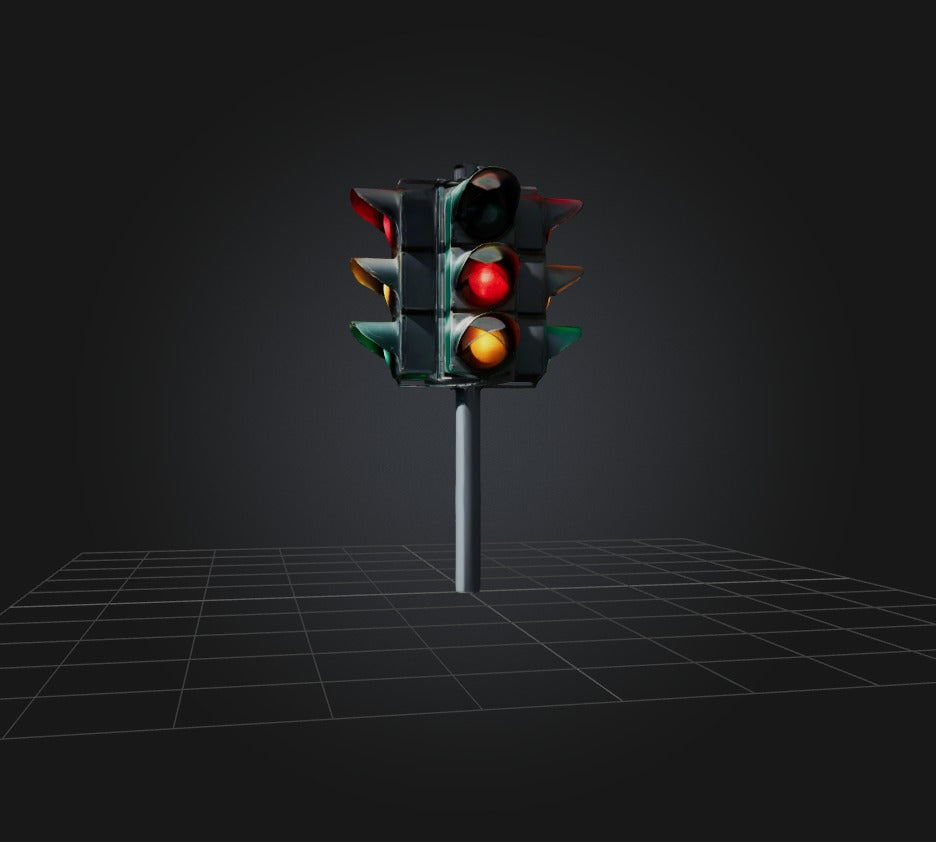 3D model Traffic Lights 2 VR / AR / low-poly