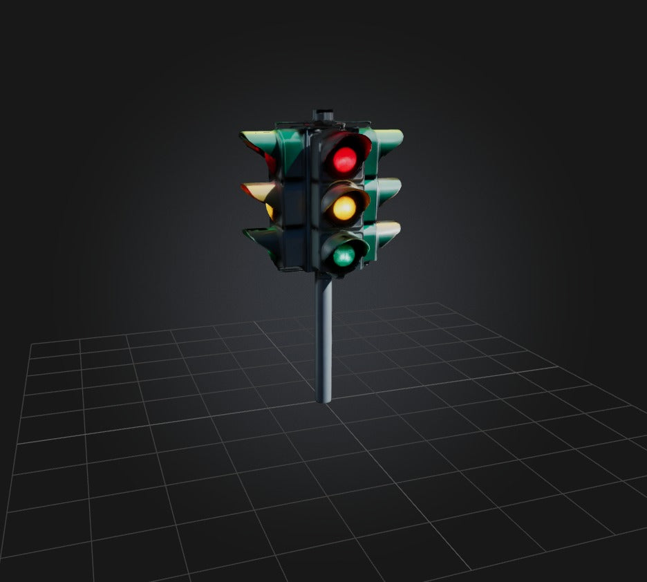 3D model Traffic Lights 2 VR / AR / low-poly