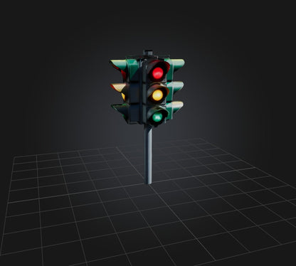 3D model Traffic Lights 2 VR / AR / low-poly