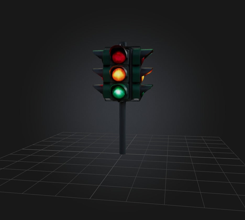3D model Traffic Lights 2 VR / AR / low-poly