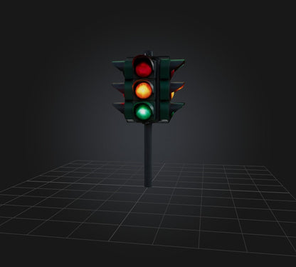 3D model Traffic Lights 2 VR / AR / low-poly