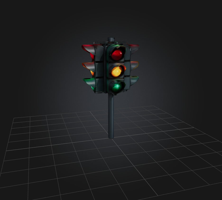 3D model Traffic Lights 2 VR / AR / low-poly