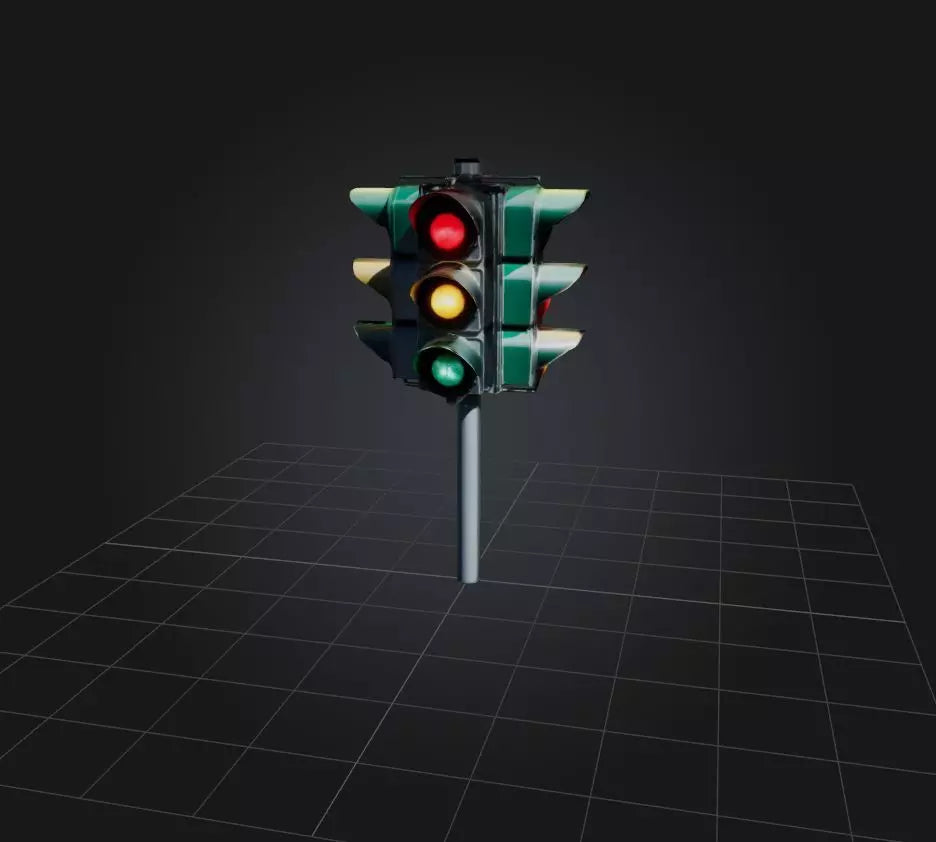 3D model Traffic Lights 2 VR / AR / low-poly