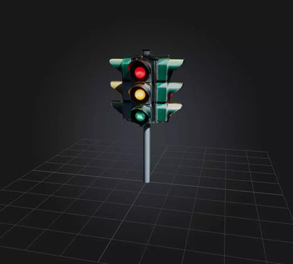 3D model Traffic Lights 2 VR / AR / low-poly