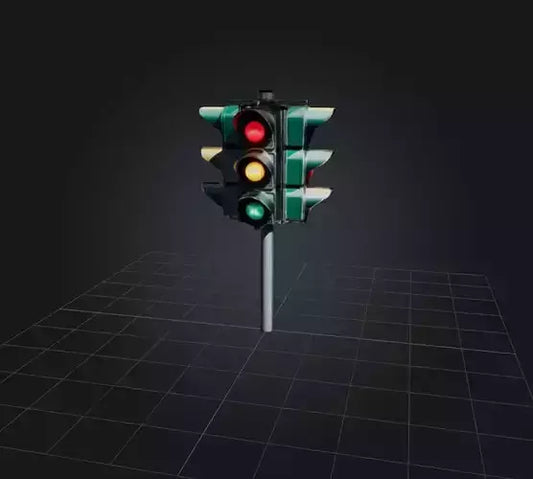 3D model Traffic Lights 2 VR / AR / low-poly
