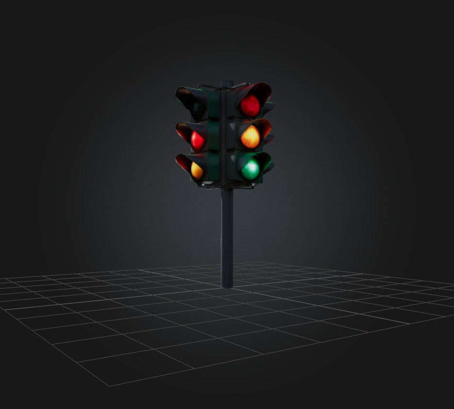 3D model Traffic Lights 2 VR / AR / low-poly