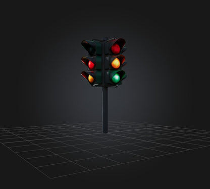 3D model Traffic Lights 2 VR / AR / low-poly