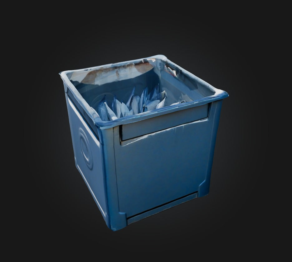 3D model Trash Box VR / AR / low-poly