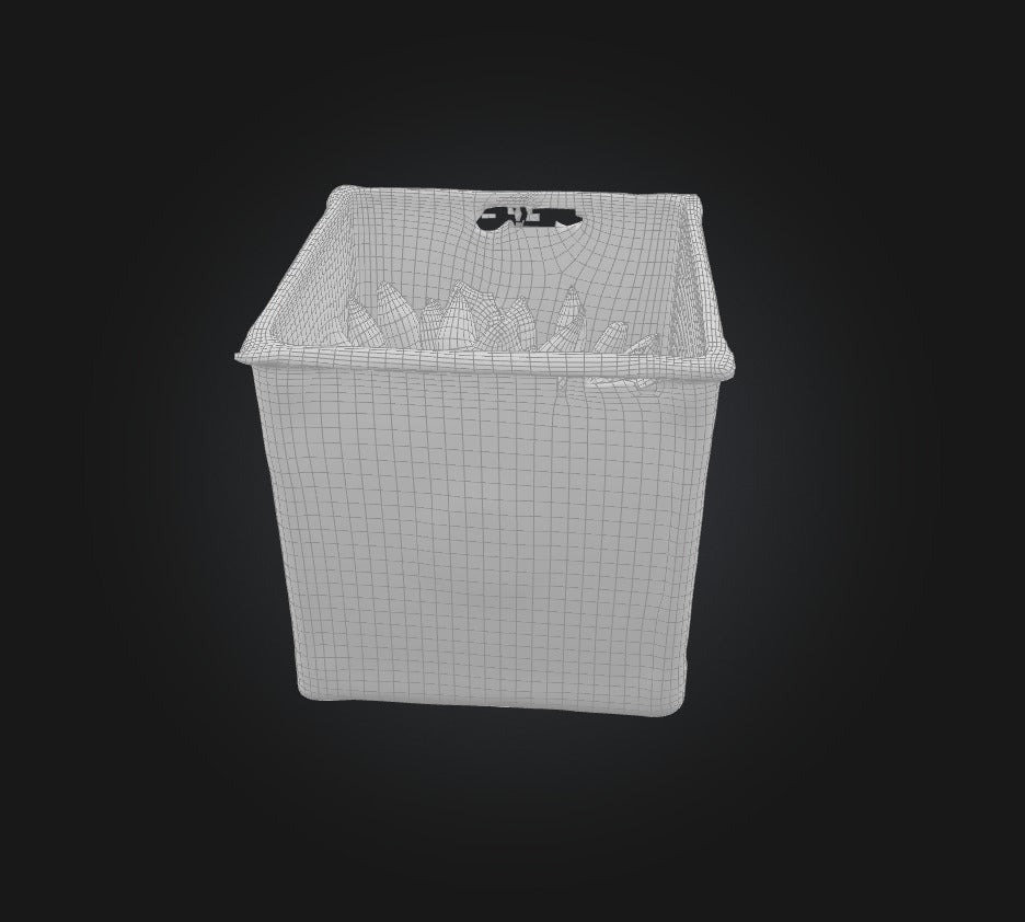 3D model Trash Box VR / AR / low-poly