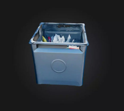 3D model Trash Box VR / AR / low-poly