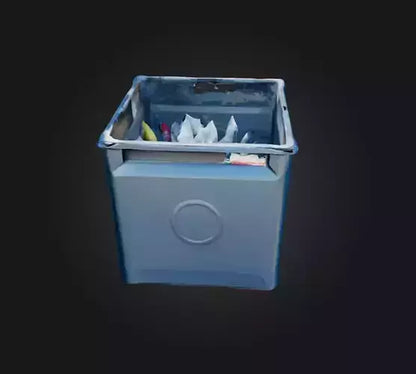 3D model Trash Box VR / AR / low-poly