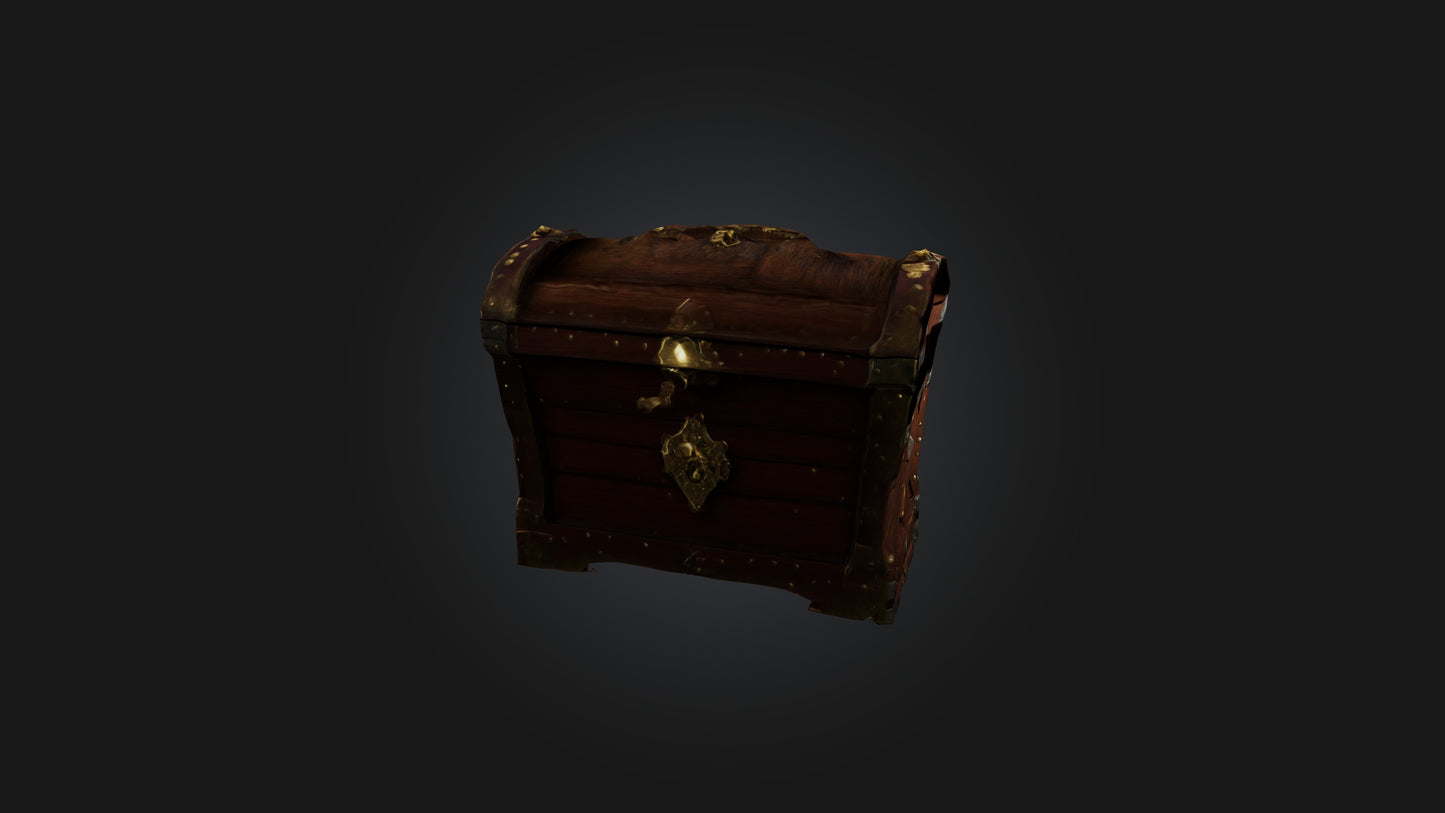3D model Treasure Chest VR / AR / low-poly