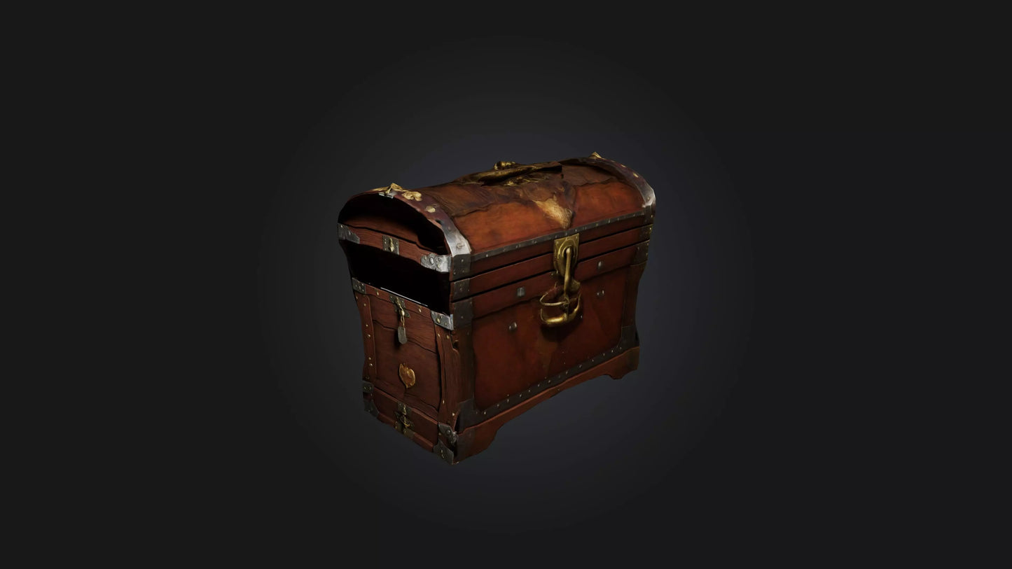 3D model Treasure Chest VR / AR / low-poly