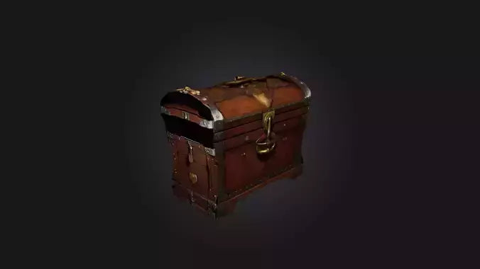 3D model Treasure Chest VR / AR / low-poly