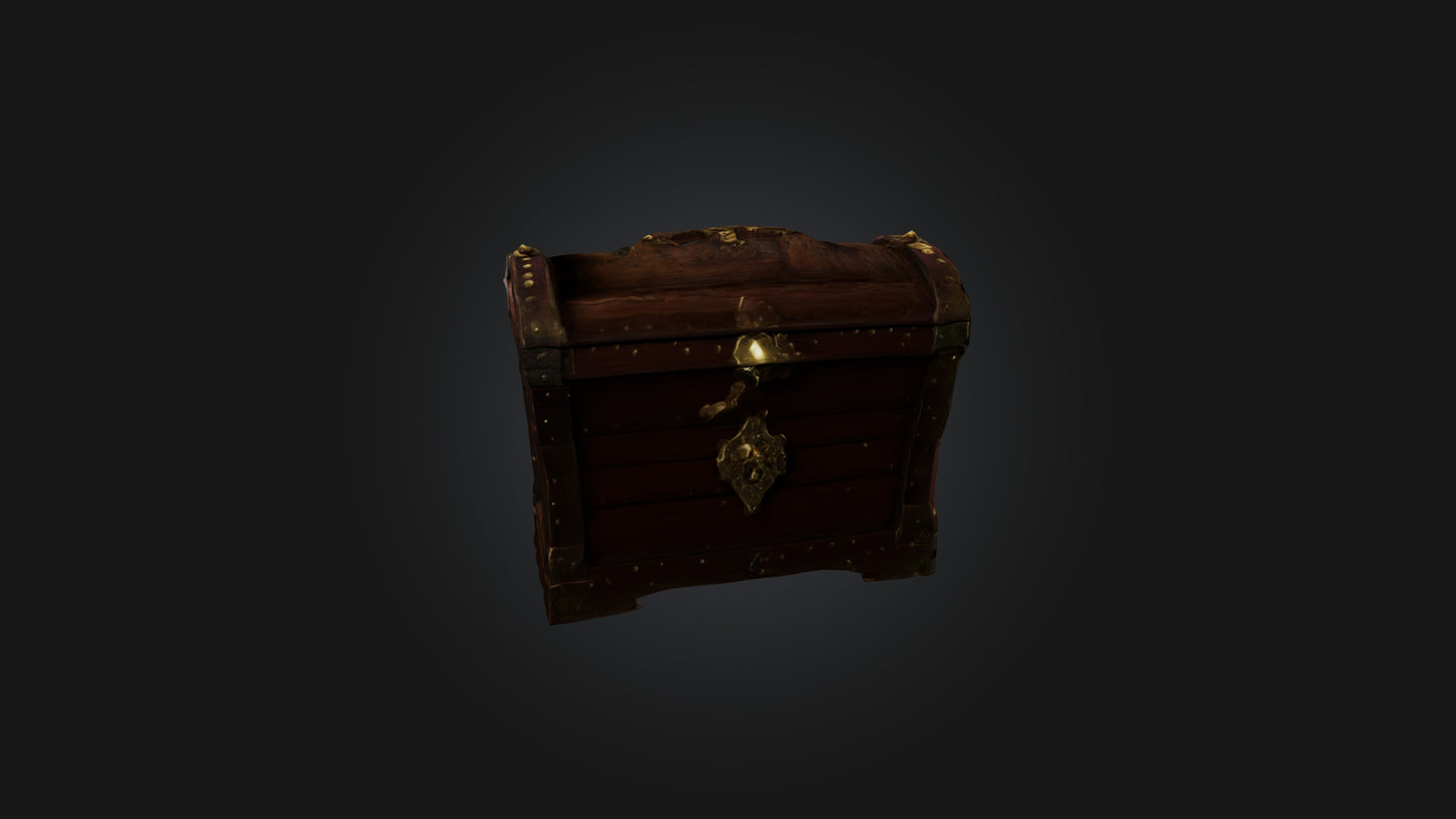 3D model Treasure Chest VR / AR / low-poly