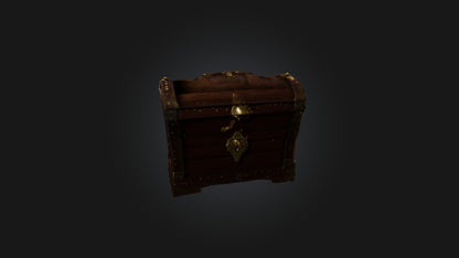 3D model Treasure Chest VR / AR / low-poly