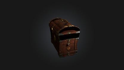 3D model Treasure Chest VR / AR / low-poly