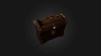 3D model Treasure Chest VR / AR / low-poly