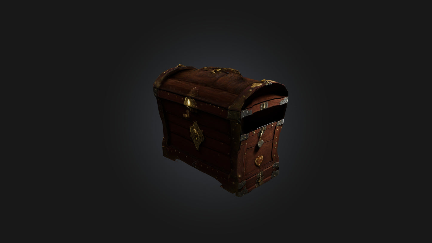 3D model Treasure Chest VR / AR / low-poly