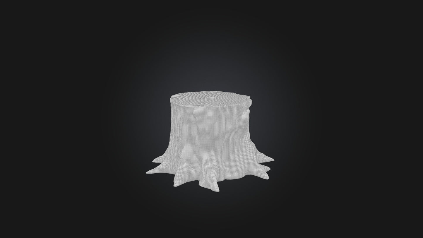 3D model Tree Stump Model VR / AR / low-poly