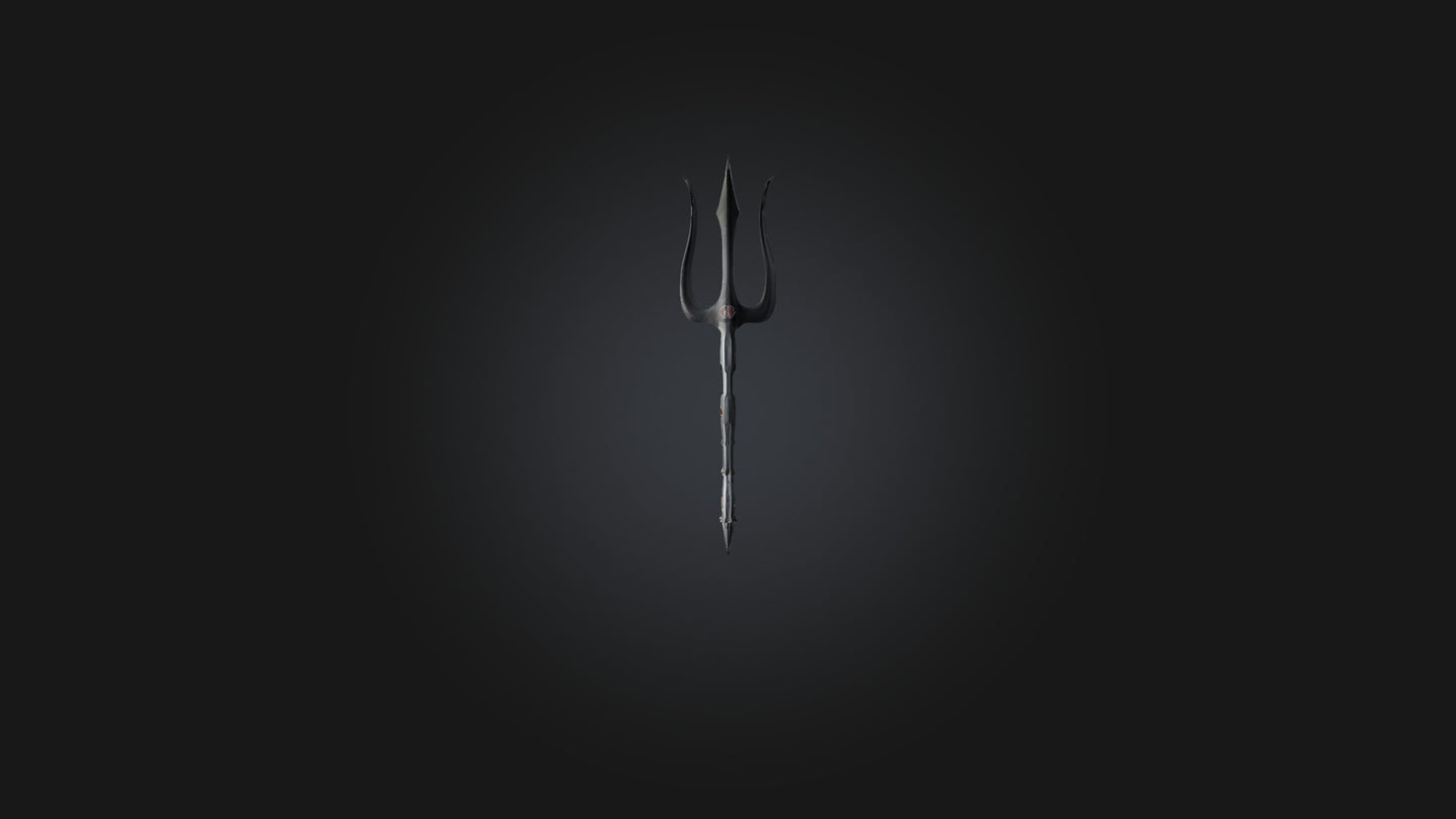 3D model Trident VR / AR / low-poly