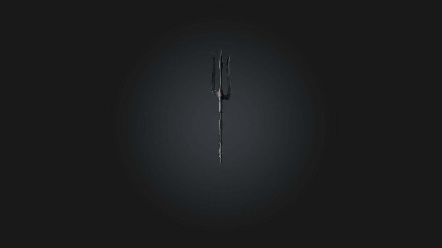 3D model Trident VR / AR / low-poly