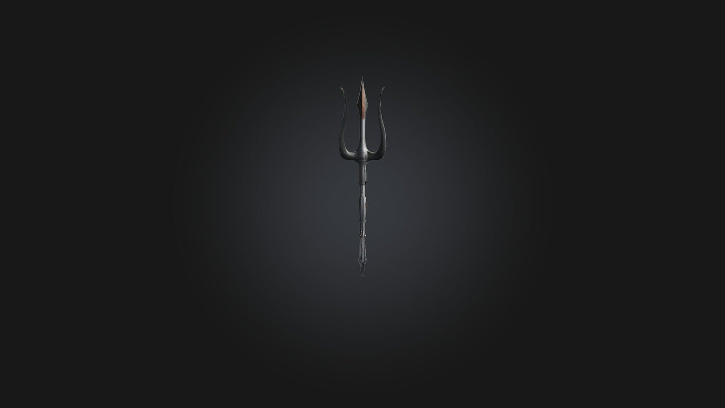 3D model Trident VR / AR / low-poly