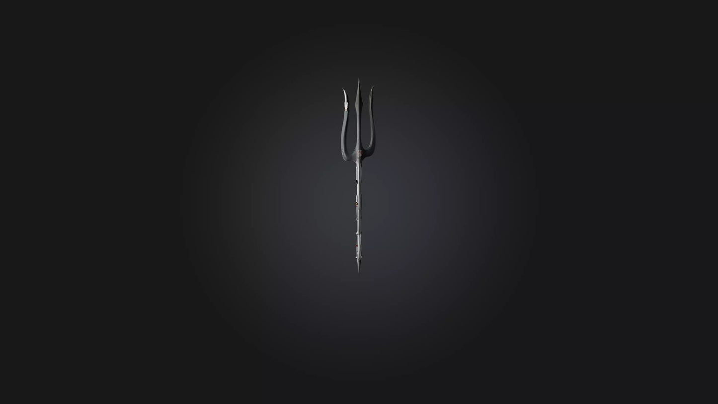 3D model Trident VR / AR / low-poly