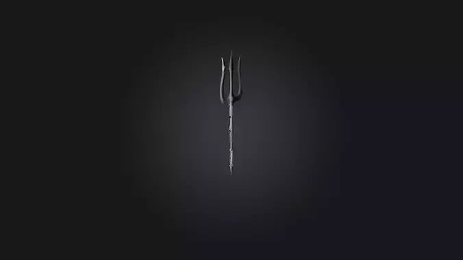 3D model Trident VR / AR / low-poly