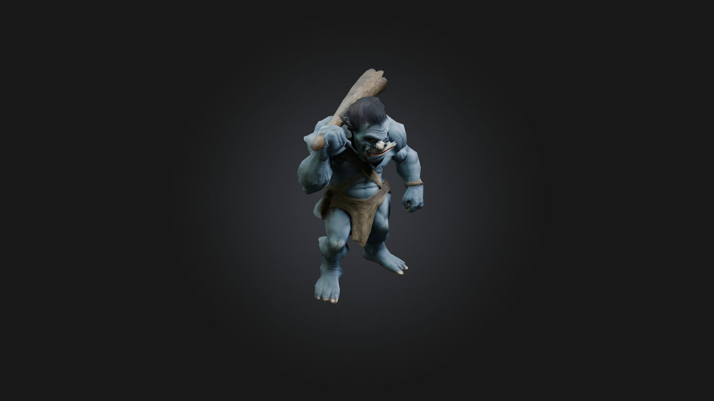 3D model Troll model VR / AR / low-poly
