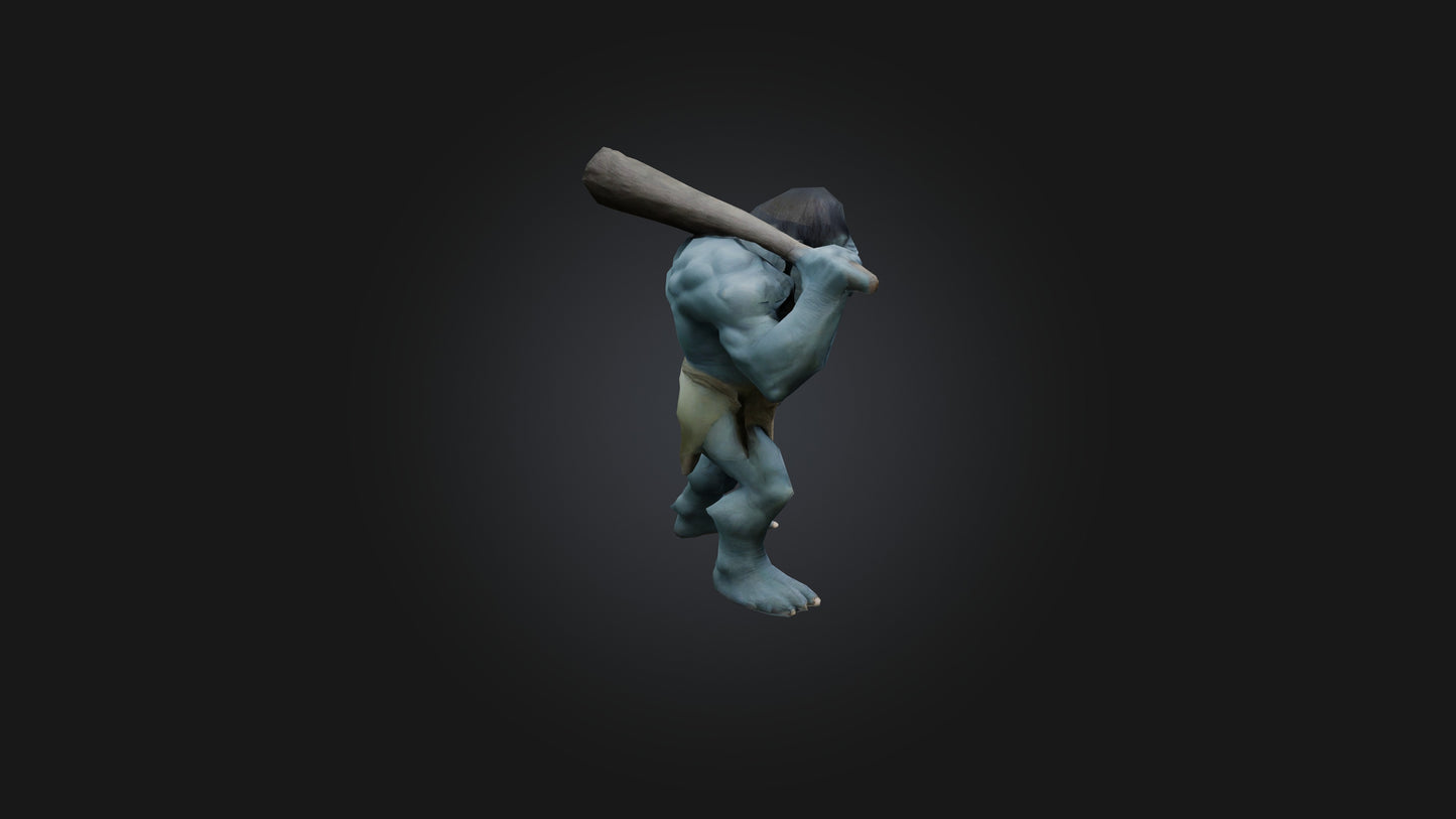 3D model Troll model VR / AR / low-poly