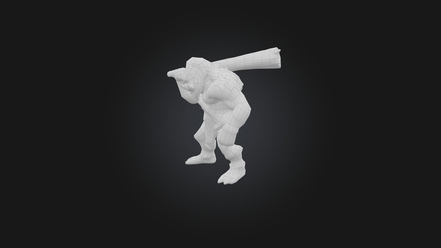 3D model Troll model VR / AR / low-poly
