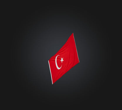 3D model Turkey Flag VR / AR / low-poly
