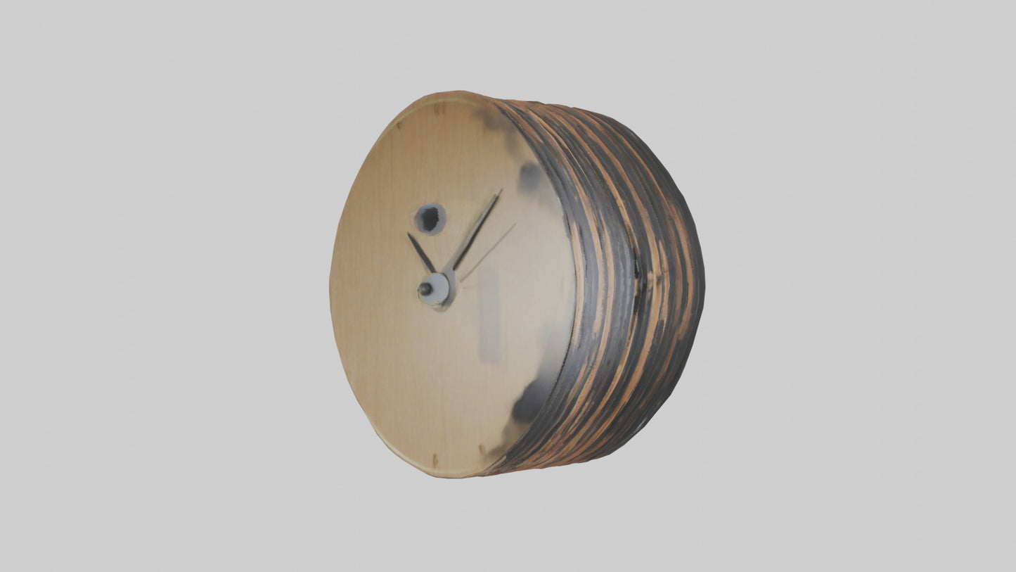3D model ultiLayered Wall Clock model VR / AR / low-poly
