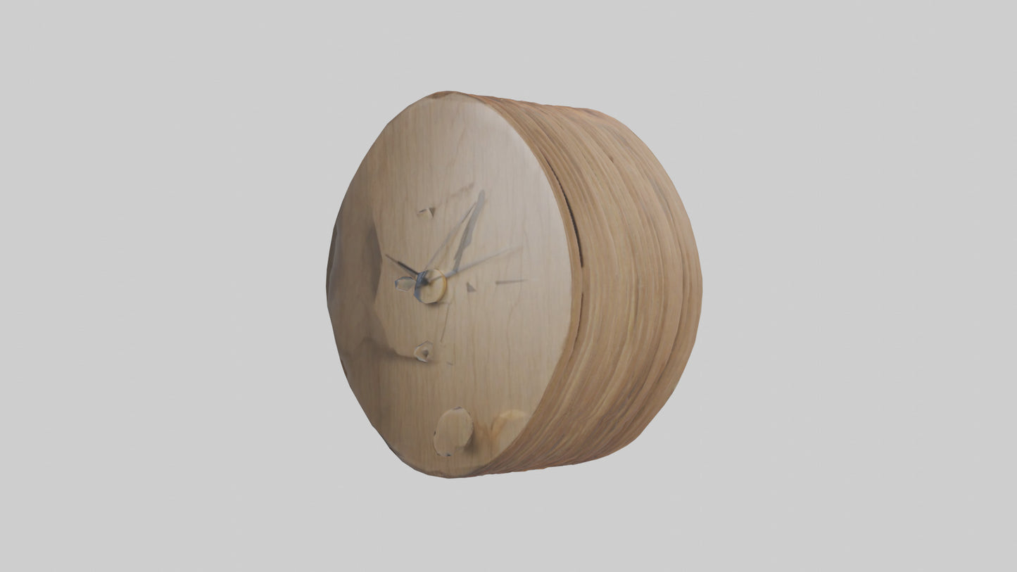 3D model ultiLayered Wall Clock model VR / AR / low-poly