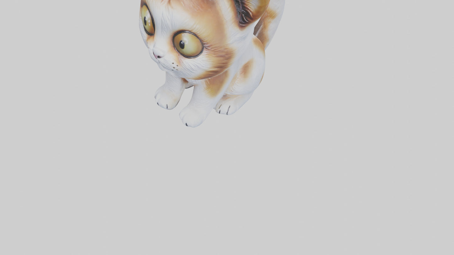 unchkin Cat statue model VR / AR / low-poly