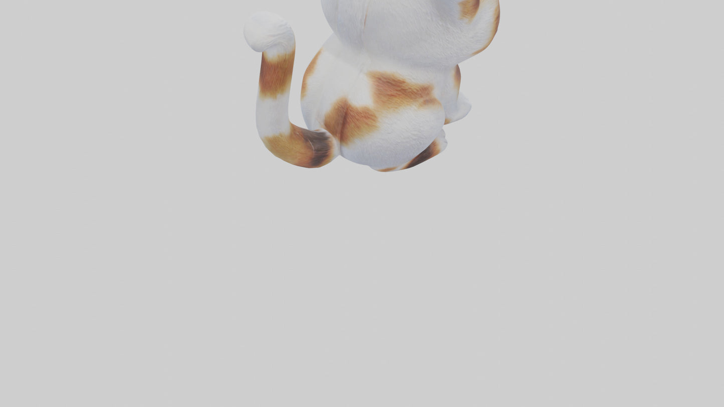 unchkin Cat statue model VR / AR / low-poly