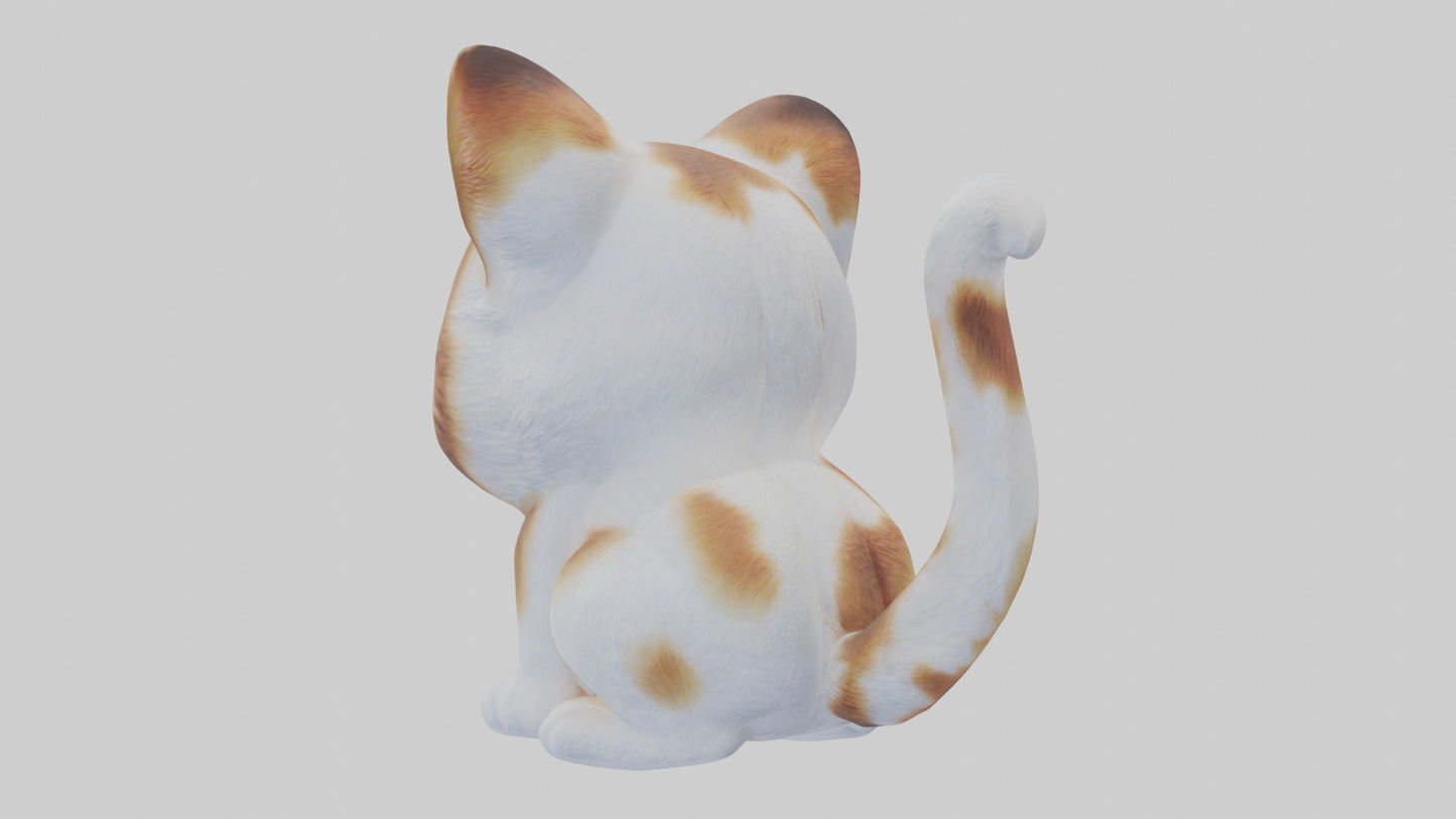 unchkin Cat statue model VR / AR / low-poly