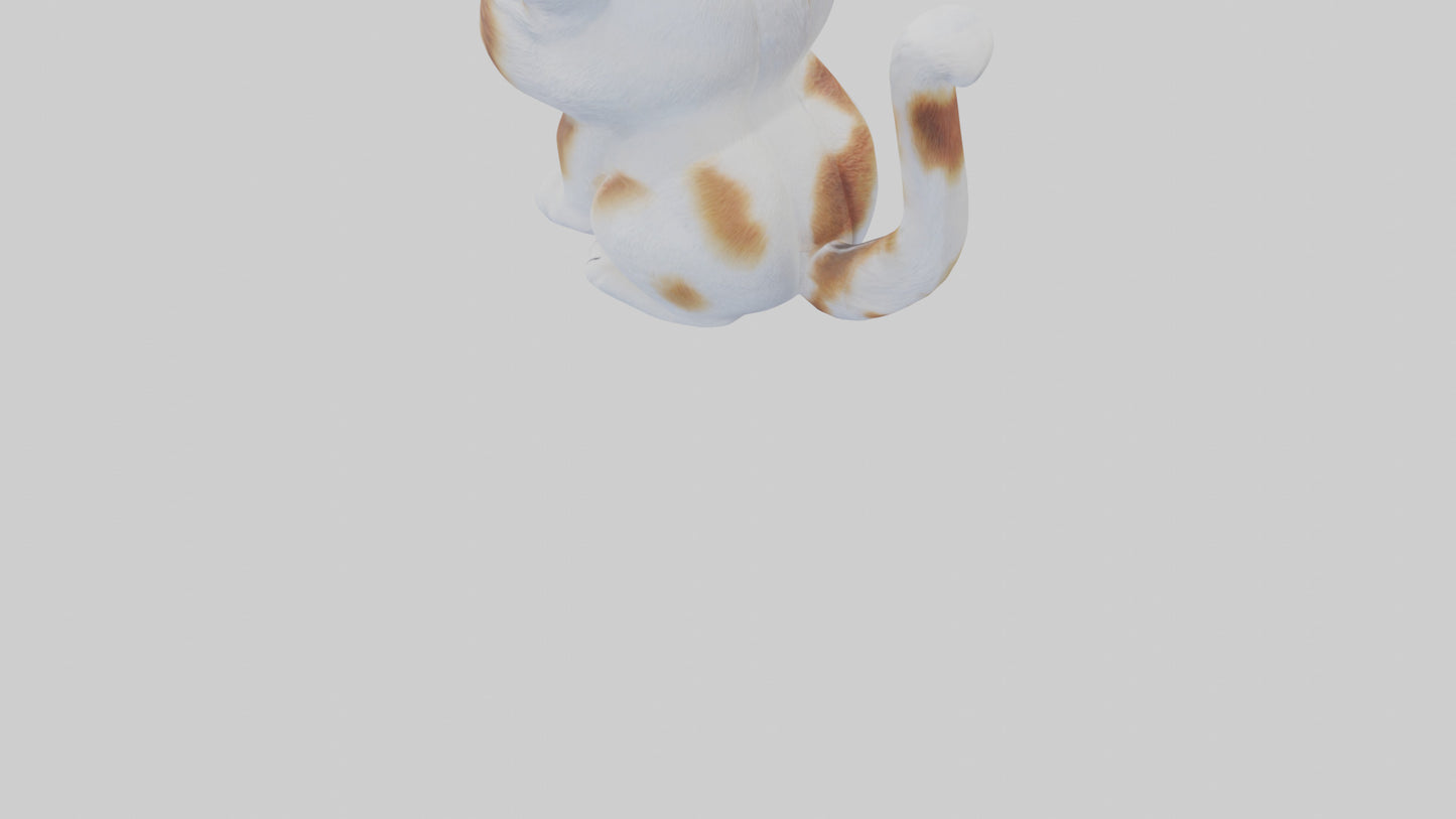 unchkin Cat statue model VR / AR / low-poly